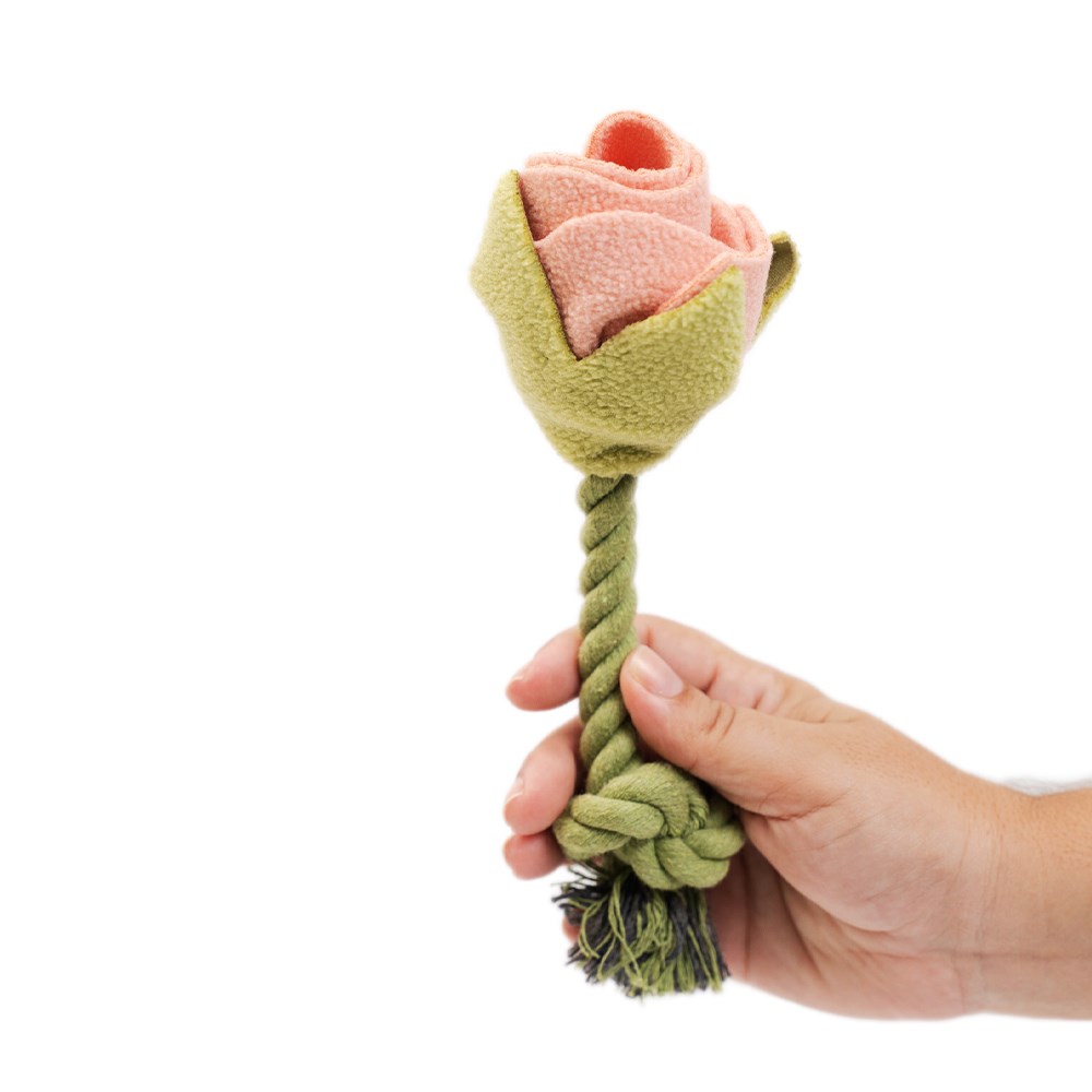 Brinquedo de Pelúcia Oikos Flor com Corda para Cães