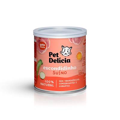 Ração Úmida Natural Pet Delícia Escondidinho Suíno para Gatos Adultos 320g