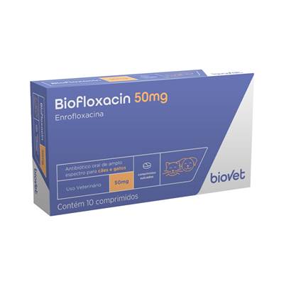 Biofloxacin Biovet para Cães 50mg
