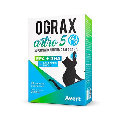 Suplemento Ograx Artro 5 - 30 Cápsulas para Gatos 30 comprimidos