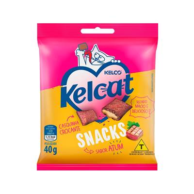 Snack Kelcat para Gatos Adultos e Filhotes Sabor Atum