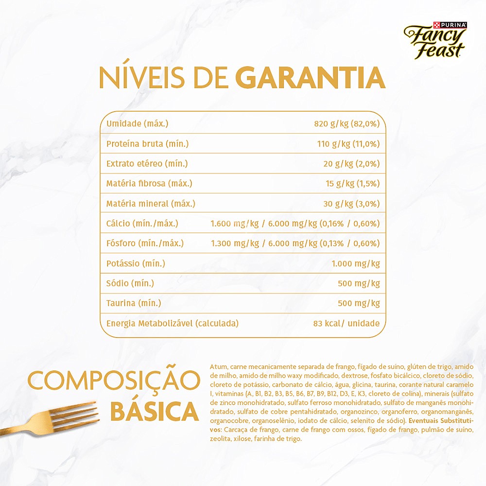 Ração Fancy Feast Sachê para Gatos Adultos sabor Goulash Atum 