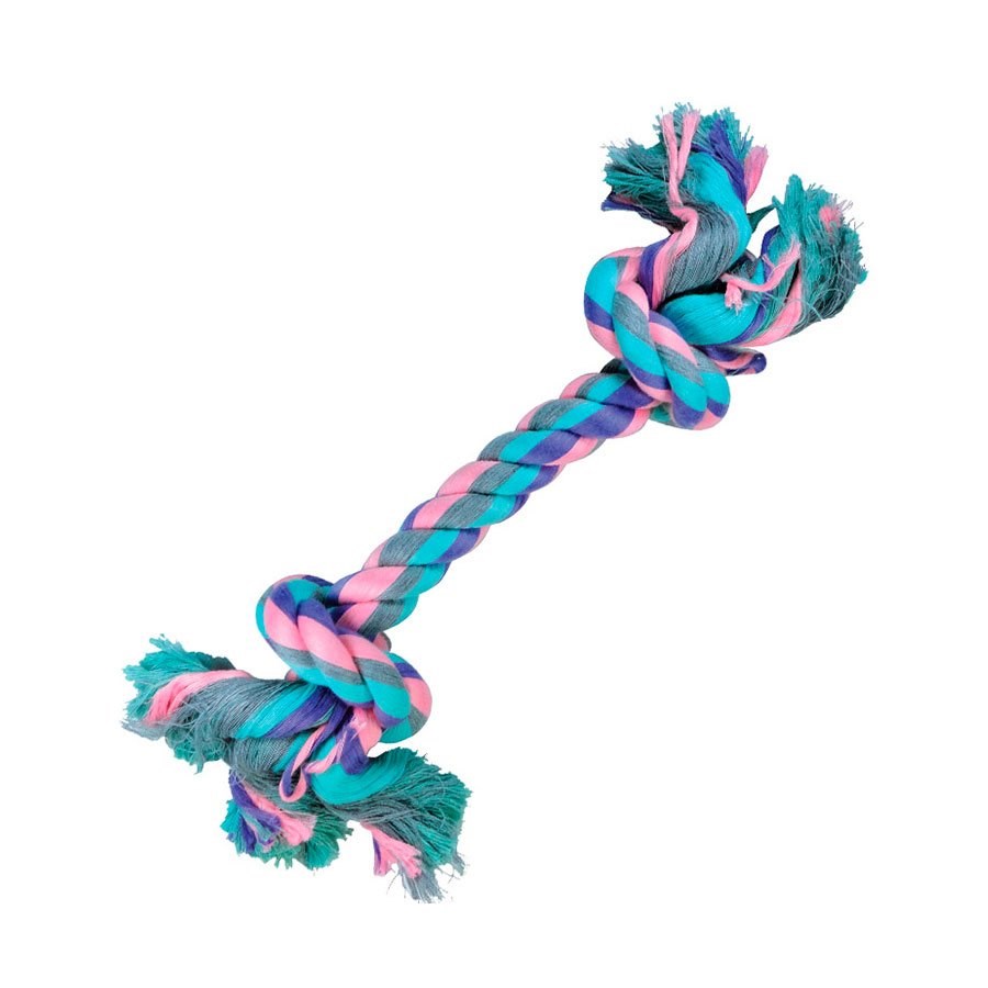Brinquedo Jambo Mordedor Corda Dental Bone Pastel para Cães