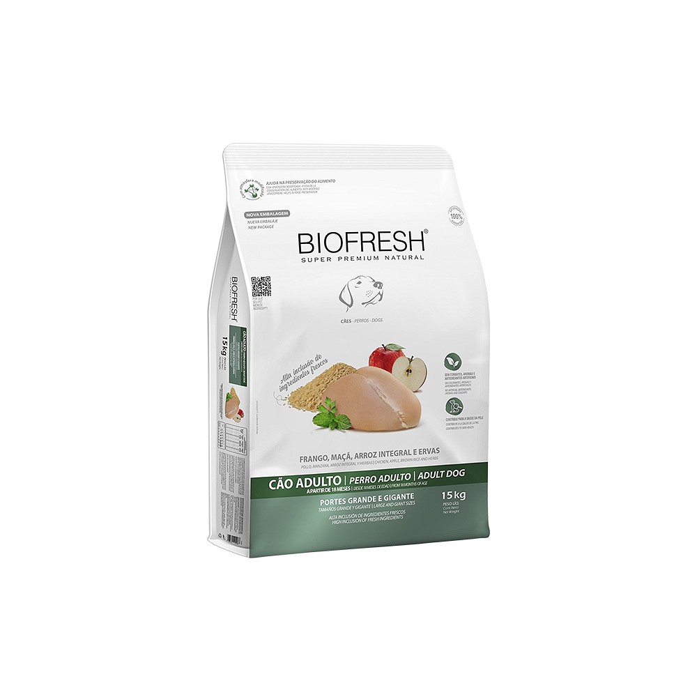 Ração Biofresh para Cães Adultos de Porte Grande e Gigante sabor Frango