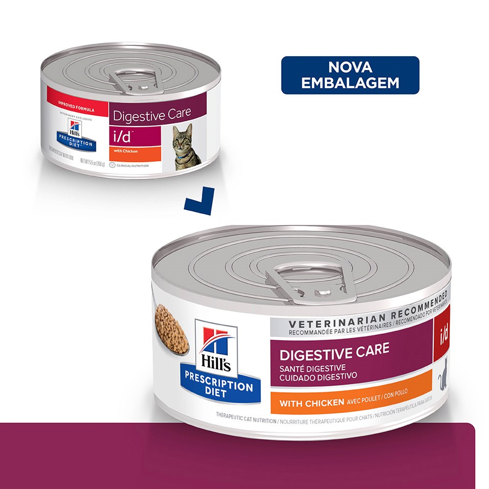 Ração Hill's Prescription Diet I/D para Gatos Adultos sabor Frango - Cuidado Digestivo 