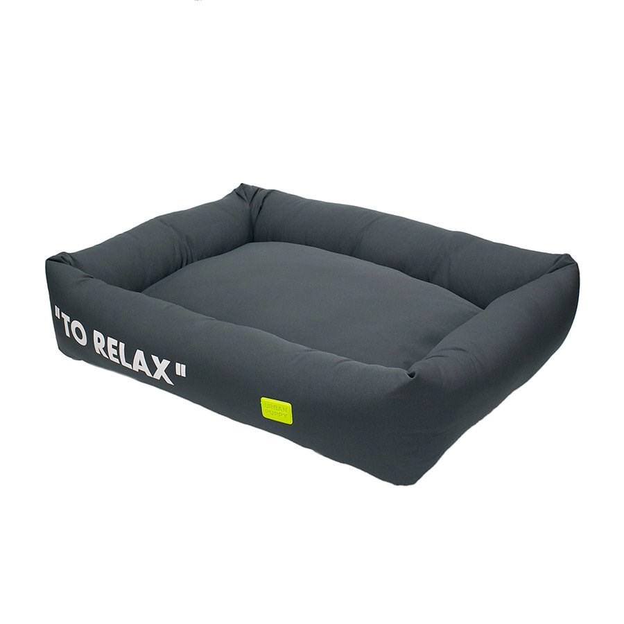 Cama Lisa Retangular Microfibra Urban Puppy para Cães e Gatos Cinza