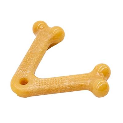 Brinquedo Truqys Osso Bamboo V Pequeno para Cães Sabor Bacon U