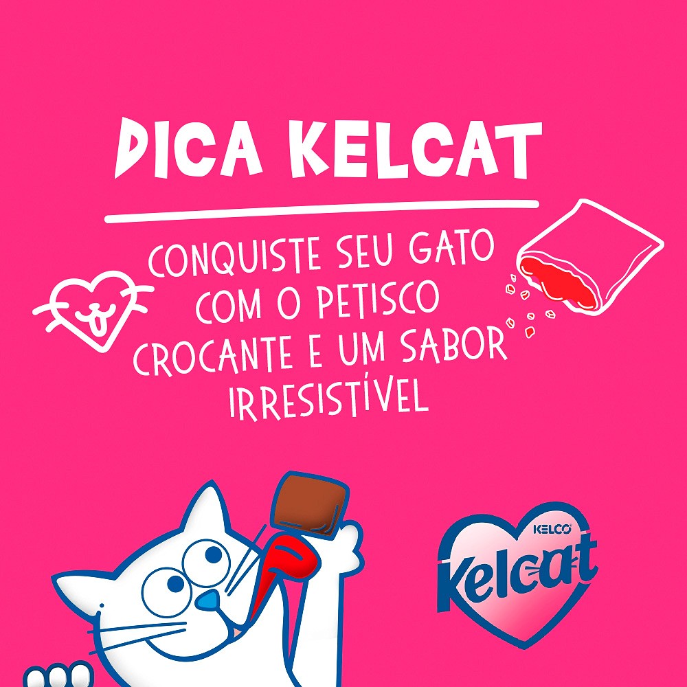 Snack Kelcat para Gatos Sabor Carne