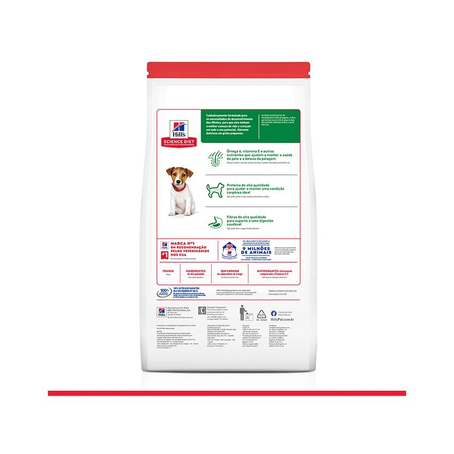 Ração Hill's Science Diet Canino Filhotes Pedaços Pequenos para Cães de Porte Pequeno