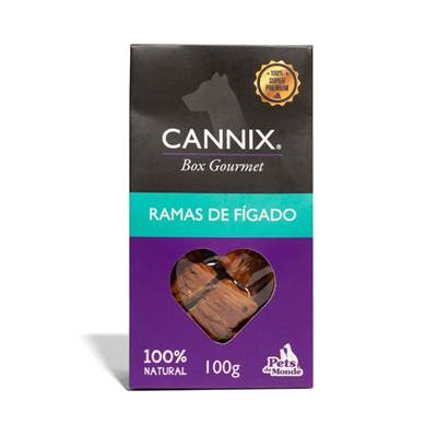 Petisco Cannix Box Gourmet Mini Ramas de Fígado 100g