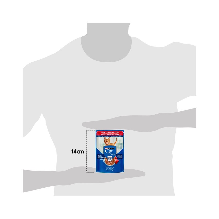 Ração Cat Chow Sachê para Gatos Adultos sabor Carne ao Molho