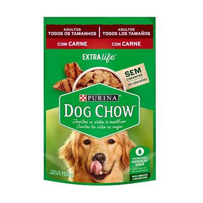 Ração Úmida Dog Chow Sabor Carne para Cães Adultos 100g