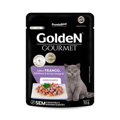 Ração Golden Gourmet para Gatos Filhotes sabor Frango 70g
