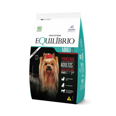 Ração Equilíbrio Yorkshire para Cães Adultos de Porte Mini sabor Frango 1kg