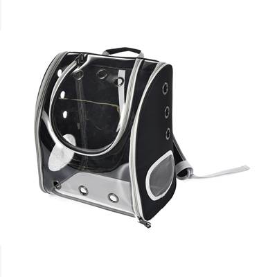 Mochila Chalesco Vision Preta Plus para Cães e Gatos U