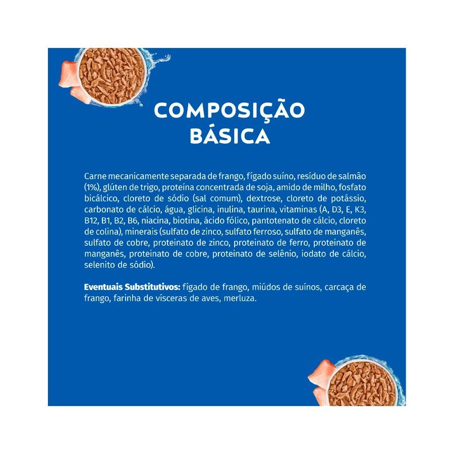 Ração Cat Chow Sachê para Gatos Castrados sabor Peixe ao Molho