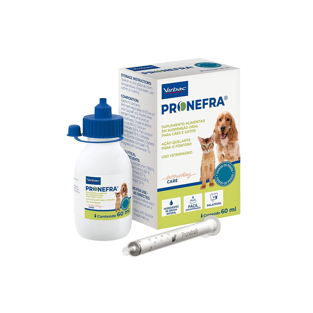 Suplemento Alimentar Virbac Pronefra para Cães e Gatos