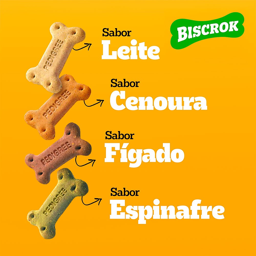 Biscoito Pedigree Biscrok Multi para Cães Adultos 