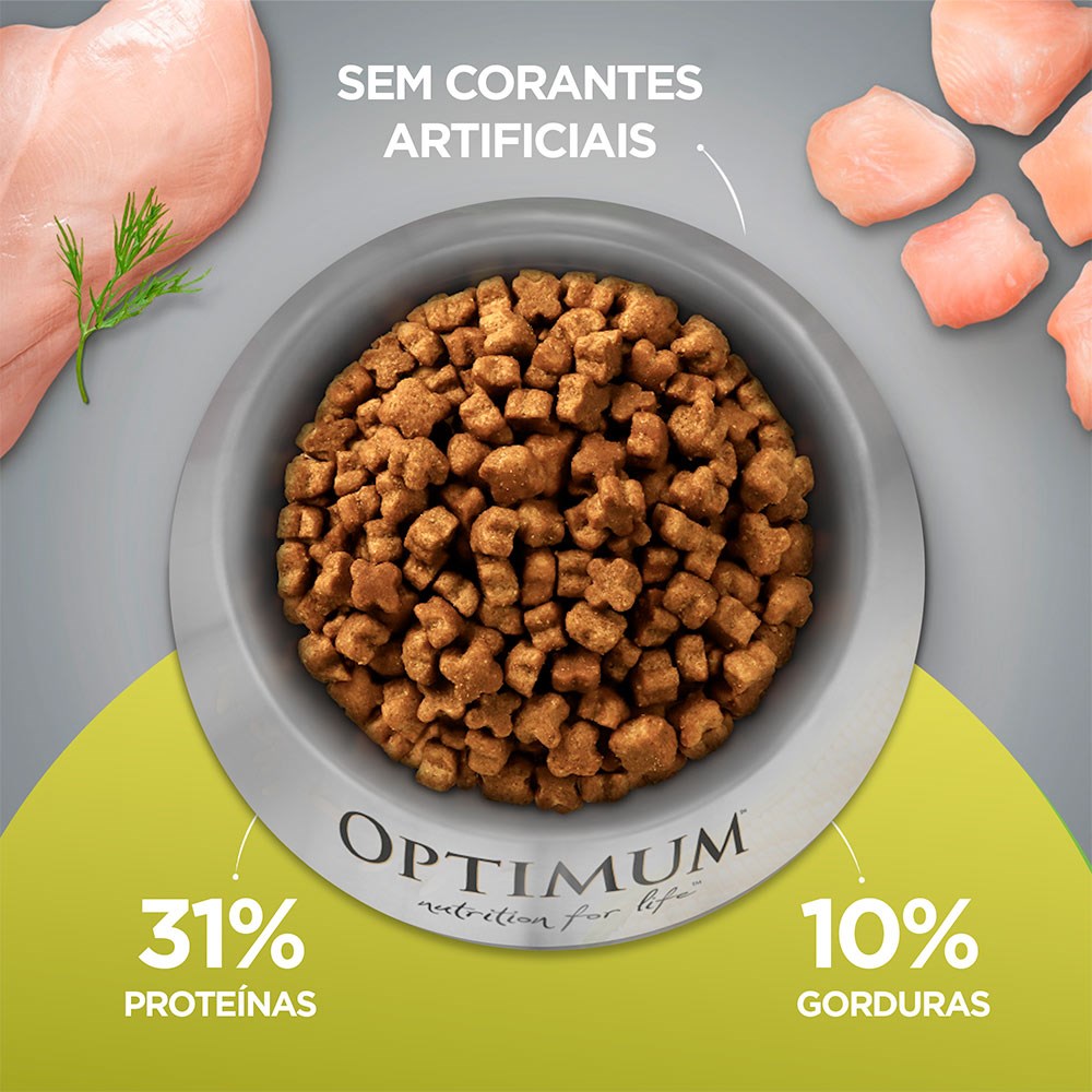Ração Optimum para Gatos Adultos 1+ anos sabor Frango