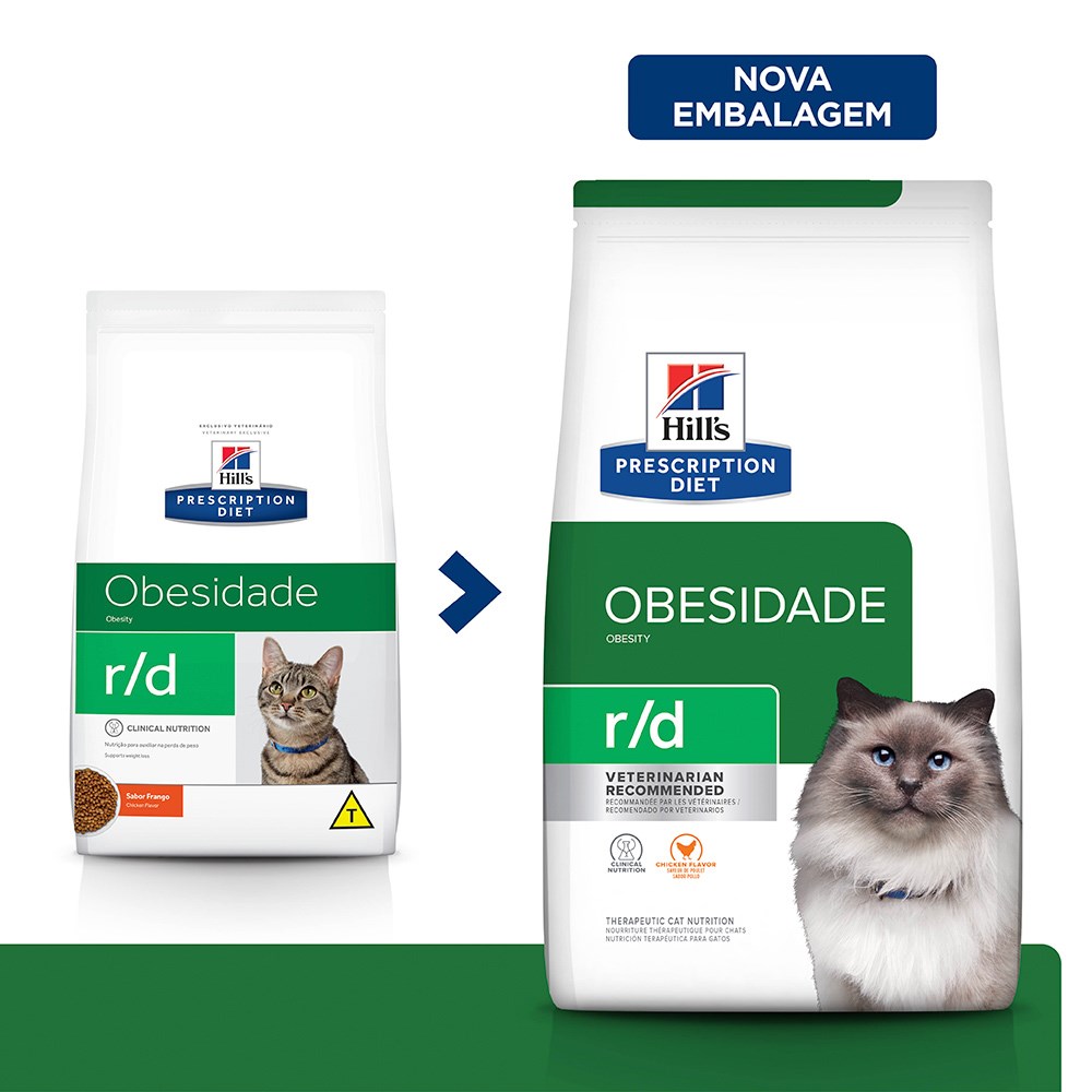 Ração Hills Prescription Diet R/D Redução de Peso para Gatos Adultos Obesos