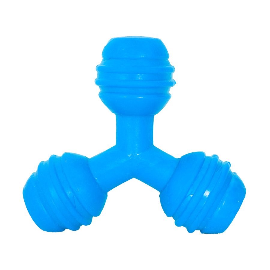 Brinquedo Furacão Pet Triângulo de Borracha Azul para Cães