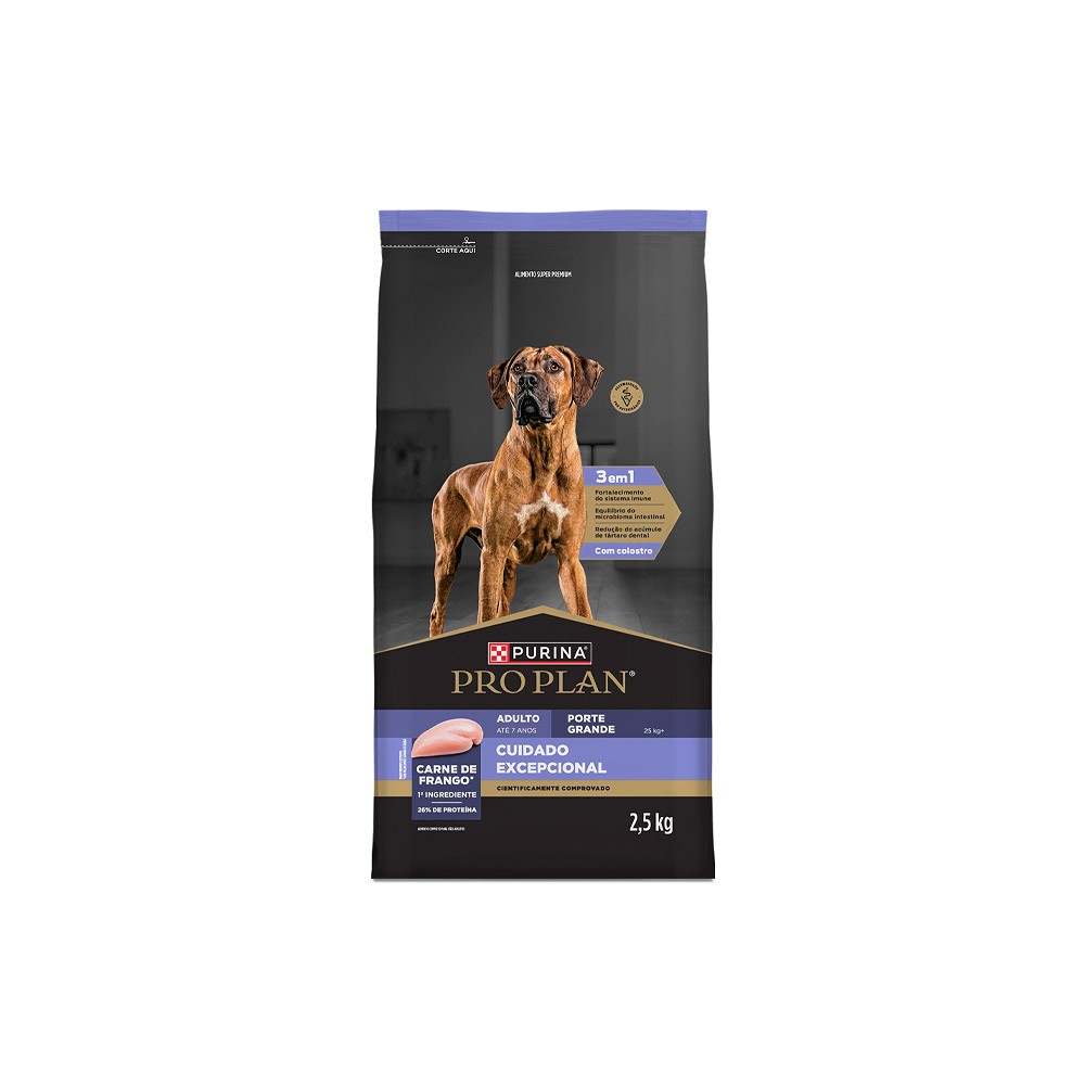 Ração Proplan Cuidado Excepcional para Cães Adultos de Raças Grandes 