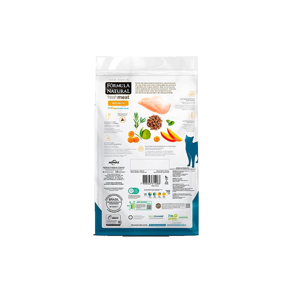 Ração Fórmula Natural Fresh Meat para Gatos Adultos sabor Frango
