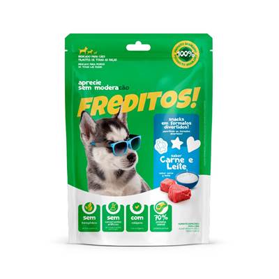 Snack Freditos Sabor Carne e Leite para Cães 50g