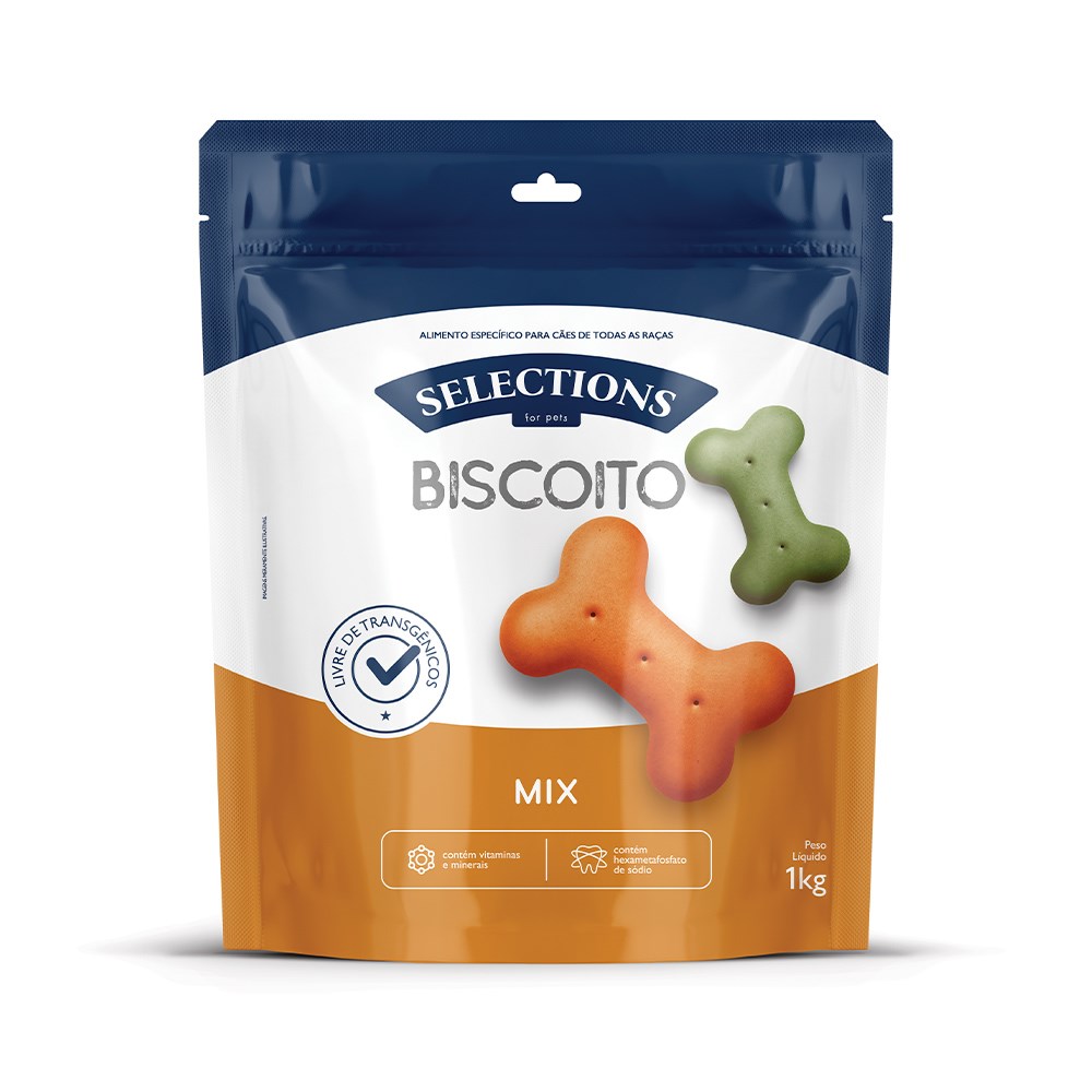 Biscoito Selections For Pets Mix para Cães Adultos | Zee.Now