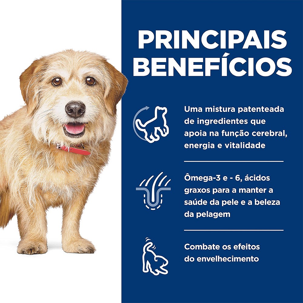 Ração Hill's Science Diet Vitalidade Sênior Pequenos e Mini para Cães Idosos sabor Frango