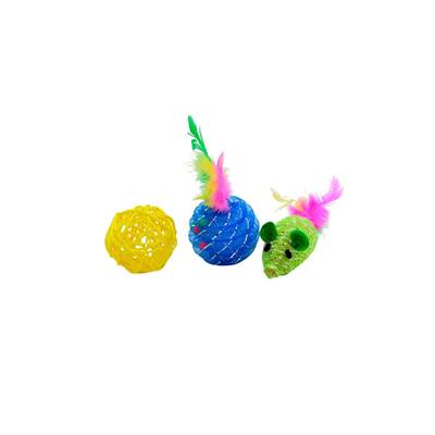 Kit Brinquedo Jumpet para Gatos com 3 unidades - Cores Sortidas U