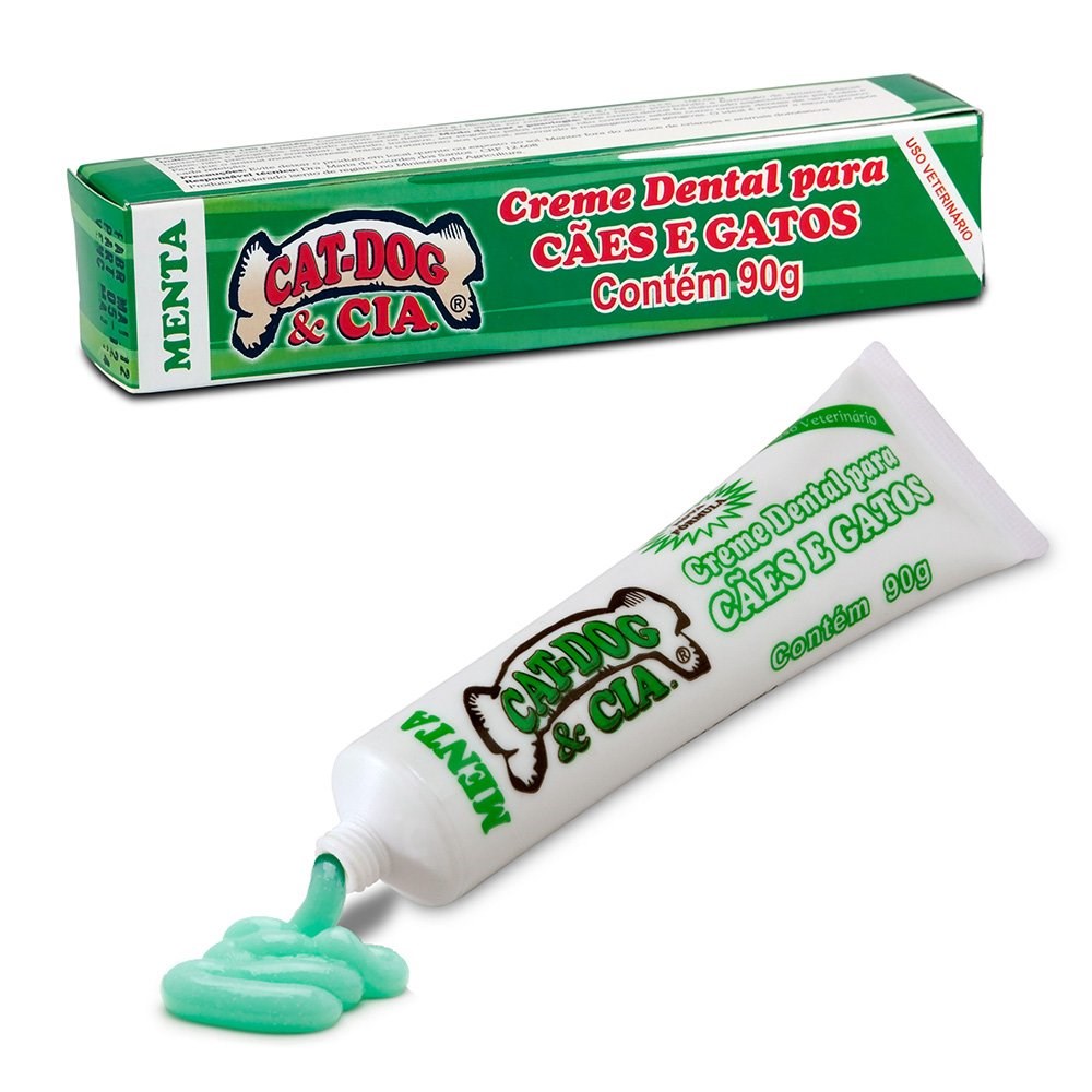 Creme Dental Cat Dog para Cães e Gatos Caixa sabor Menta