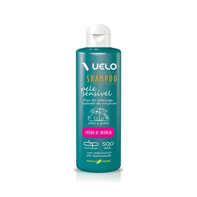 Shampoo Vuelo Pele Sensível Cheiro de Infância para Cães e Gatos 500ml