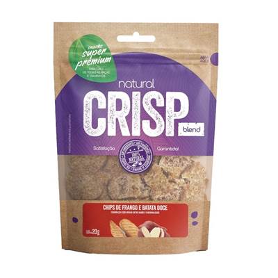 Snack Natural Crisp Blend Chips de Frango e Batata Doce para Cães 20g