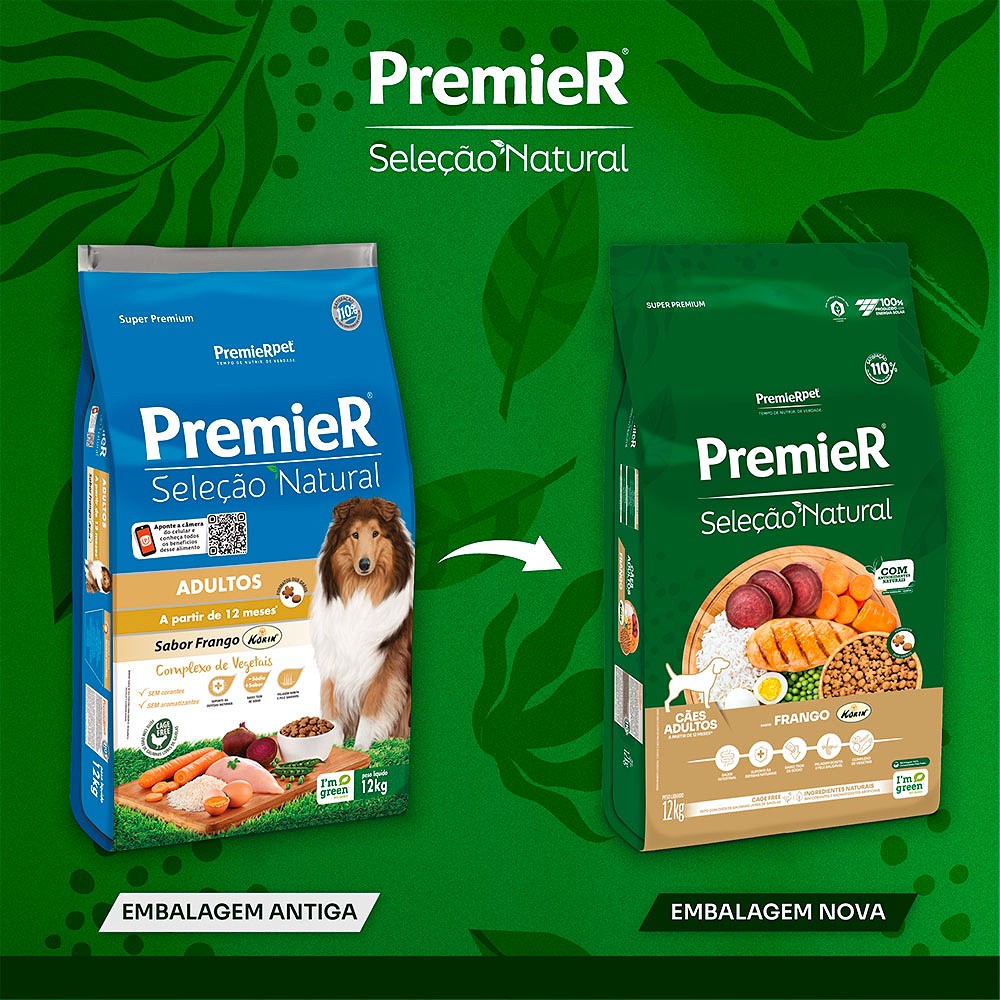 Ração Premier Seleção Natural para Cães Adultos sabor Frango