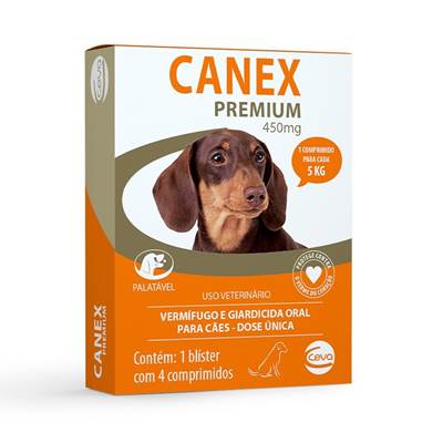 Vermífugo Canex Premium - 5kg 4 comprimidos