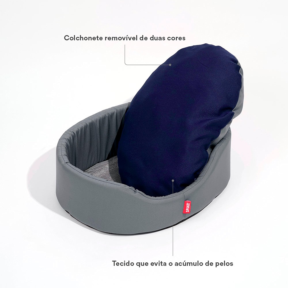 Cama Spike Europa Cinza para Cães e Gatos