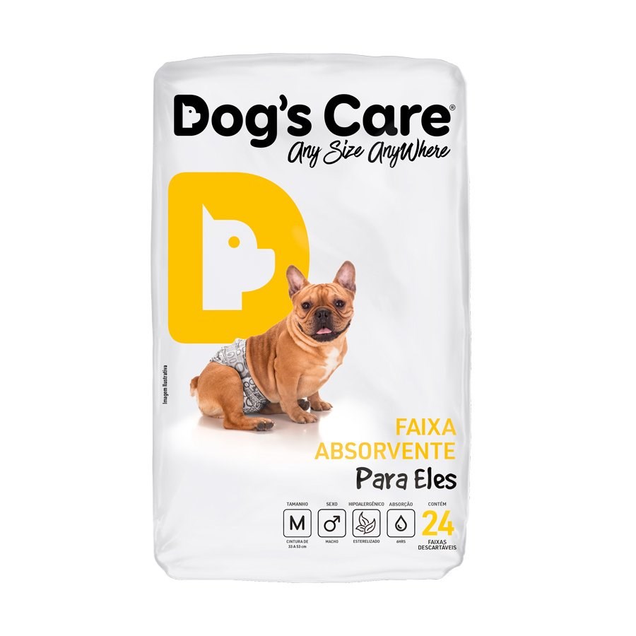 Fralda Descartável Dog's Care para Machos - 24 Unidades