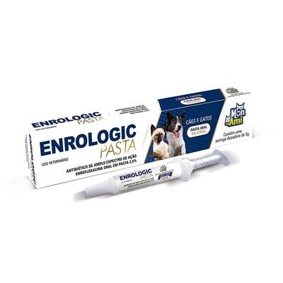 Antibiótico Enrologic Pasta para Cães e Gatos