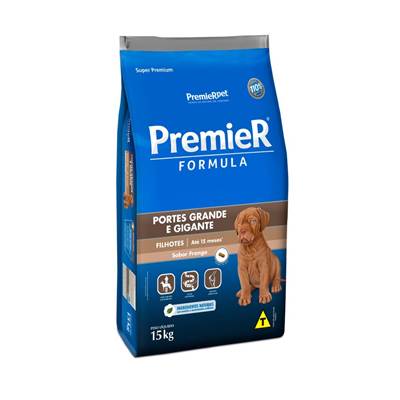 Ração Premier Formula para Cães Filhotes de Raças Grandes sabor Frango 15kg