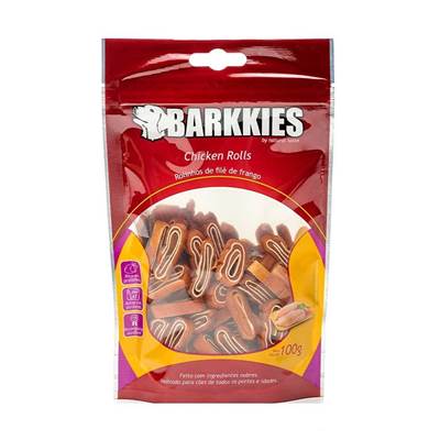 Snack Barkkies Chicken Rolls para Cães 100g