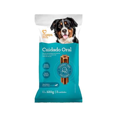 Snack Papaya Pets Cuidado Oral para Cães Adultos de Porte Grande 800g