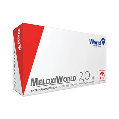 Anti-inflamatório MeloxiWorld para Cães e Gatos de 20kg 2mg