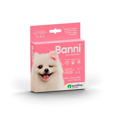 Antipulgas Ourofino Banni para Cães de até 5kg 1 Unidade