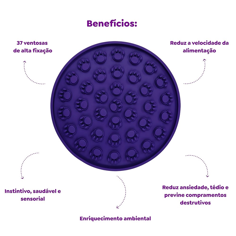 Brinquedo e Comedouro Amicus Lamb Lamb Circulo Roxo para Cães e Gatos
