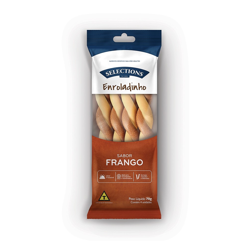 Snack Selections For Pets Enroladinho Sabor Frango para Cães