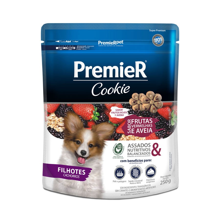Premier Cookie para Cães Filhotes sabor Frutas Vermelhas