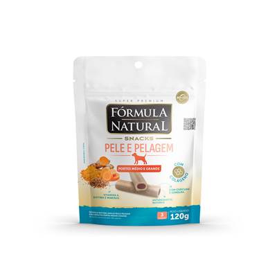 Snack Fórmula Natural Pelo e Pelagem Médio para Cães