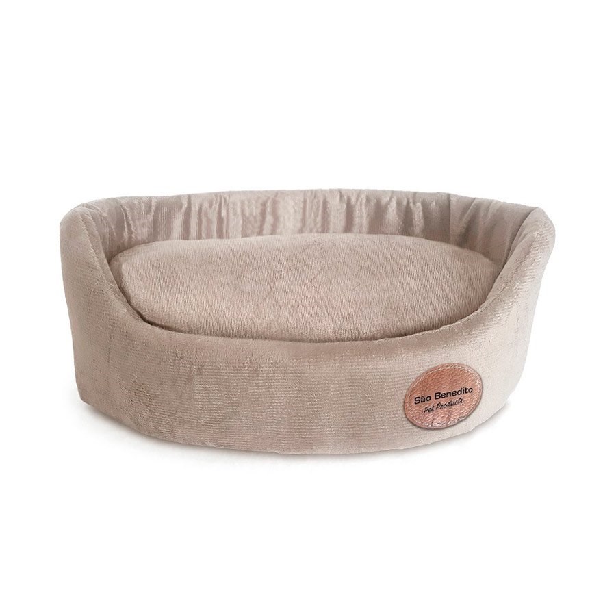 Cama São Benedito Pet Europa Luxo Sued Bege para Cães