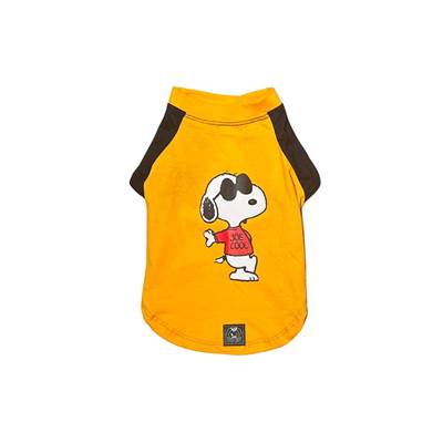 Camiseta Zooz Pets Snoopy Joe Cool Amarela para Cães
